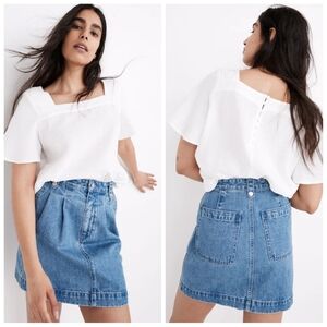 Madewell Denim Pleated Mini Skirt in Upton Wash Size 27